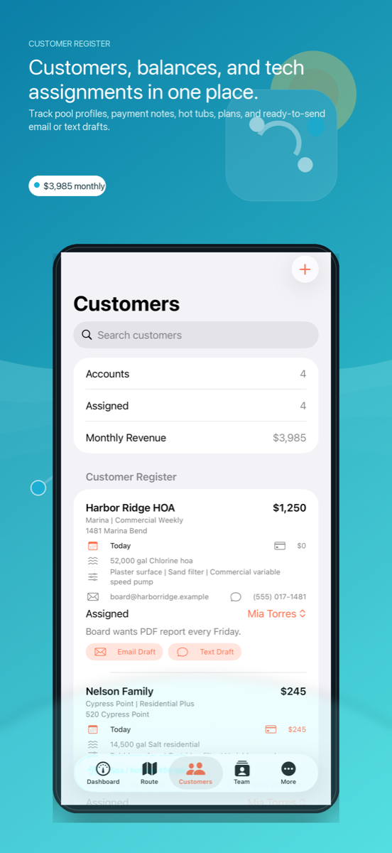 PoolPilot Pro customer register